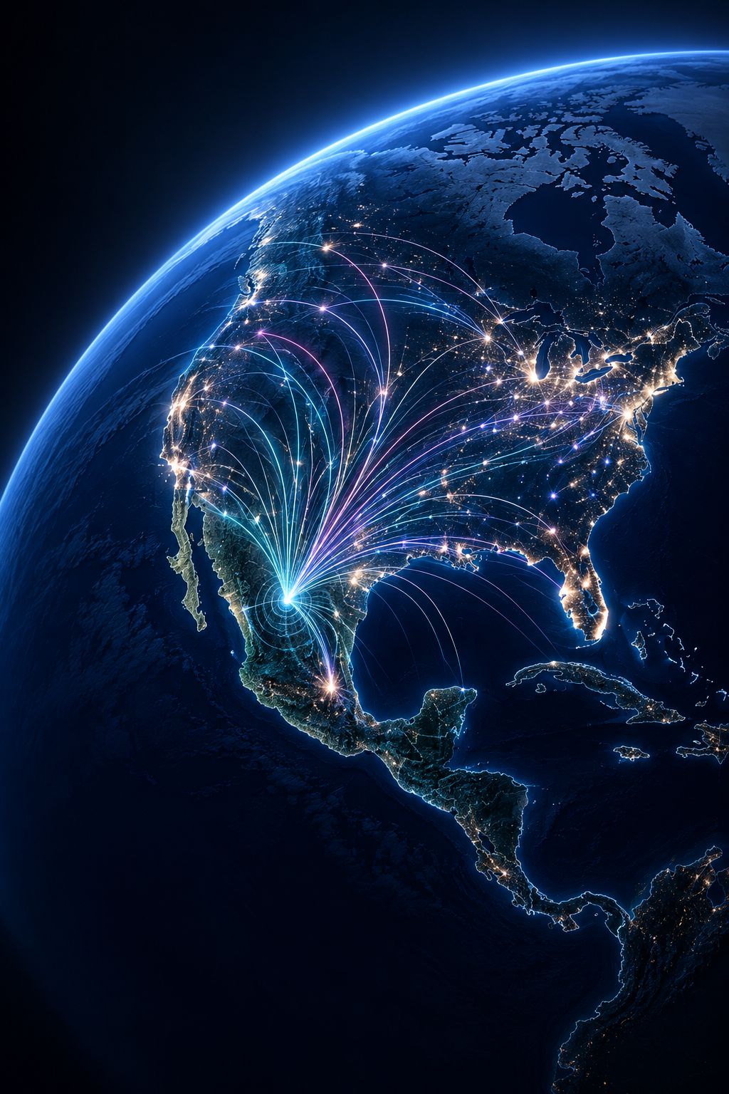 Mapa conceptual de operación entre México y Estados Unidos